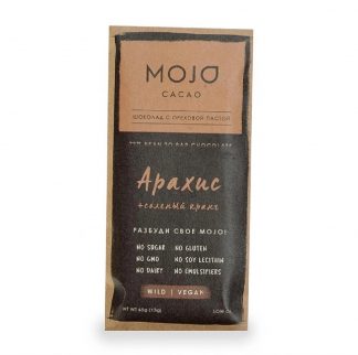 Горький шоколад 72% (Гренада) Арахис, Mojo cacao, 65 г