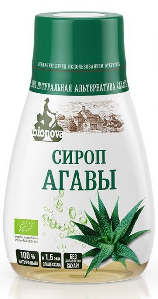 Органический светлый сироп агавы "BIONOVA", 230 гр.