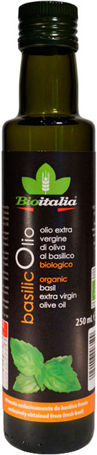Оливковое масло Extra Virgin с базиликом, Bioitalia, 250 мл
