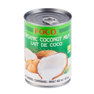 Переработанная мякоть кокосового ореха ORGANIC "FOCO" (10-12%) 400 мл, ж/б