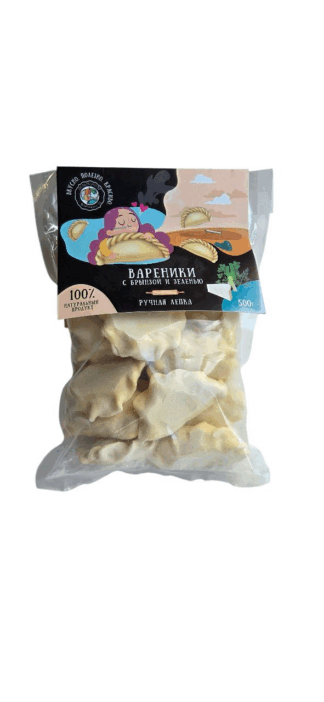 Вареники с брынзой и зеленью, Пельмешки39, 500 г