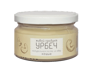 Урбеч из ядер кешью, Живой продукт, 225 г