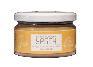 Урбеч из ядер миндаля, Живой продукт, 225 г