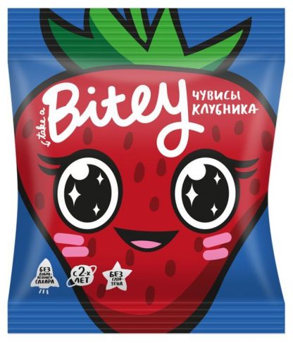 Жевательные мармеладки Чувисы Клубника ,Bitey, 20 г