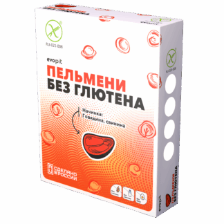 Пельмени без глютена с говядиной и свининой, Эвопит, 350 г
