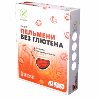 Пельмени без глютена с говядиной и свининой, Эвопит, 350 г