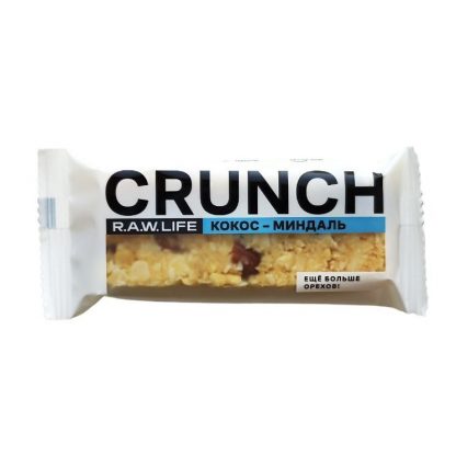 Ореховый батончик Кокос-Миндаль, R.A.W.LIFE CRUNCH, 30 г