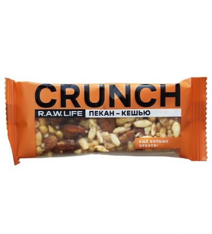 Ореховый батончик Пекан-Кешью, R.A.W.LIFE CRUNCH, 30 г