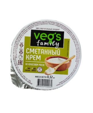 Сметана растительная, Veg's, 320г