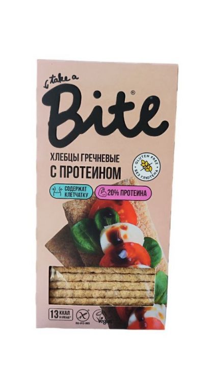 Хлебцы хрустящие гречневые с протеином, Bite, 100 г