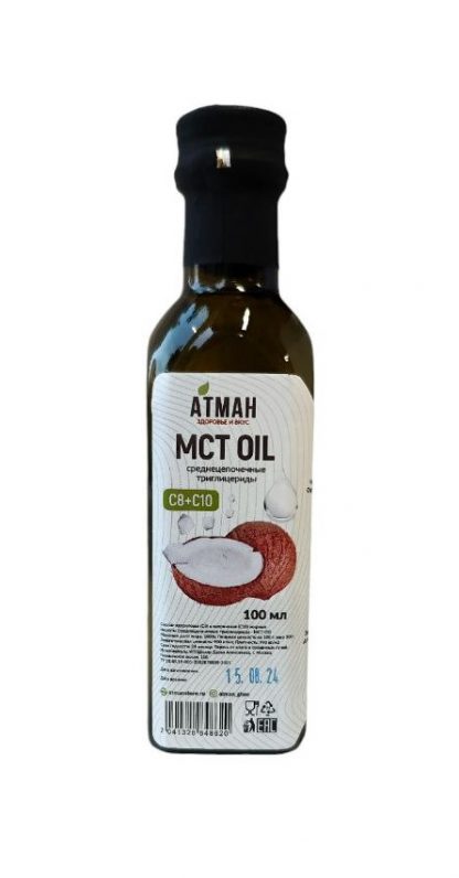 Кокосовое масло, MCT OIL, Атман, 100 г