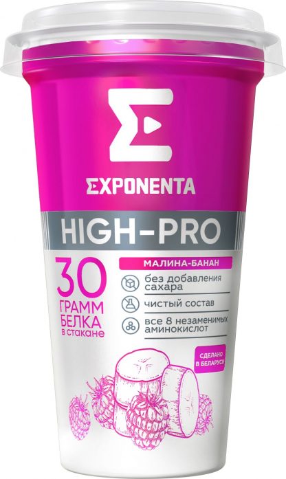 Напиток Exponenta High-Pro Малина-Банан, 250 г