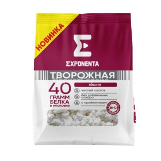 Продукт творожный Exponenta со вкусом Вишни, 250 г.