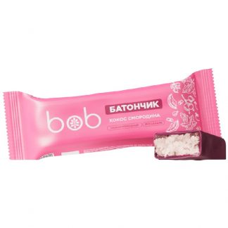 Батончик в шоколаде Кокос-Черная смородина, Raw Bob, 40 г