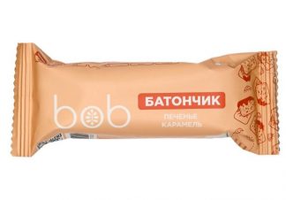 Батончик в шоколаде Печенье с карамелью, Raw Bob, 40 г