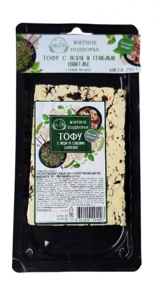 Тофу с нори и грибами шиитаке, Житное подворье, 250 г