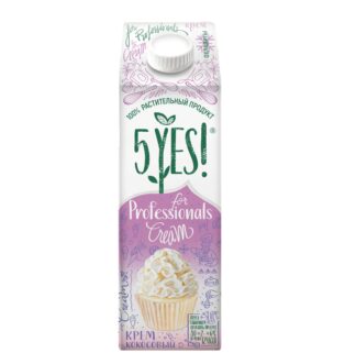 Крем Кокосовый ультрапастеризованный, 5YES!, 1000 мл.