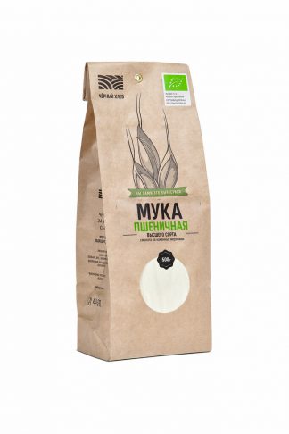 Мука пшеничная Высшего сорта, Органик, Черный хлеб, 500 г