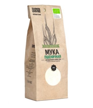 Мука пшеничная Французского сорта Т80, Органик, Черный хлеб, 500 г