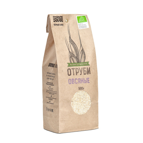 Отруби овсяные, Органик, Черный хлеб, 500 г