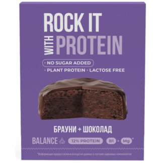 Протеиновый бисквит Брауни и Шоколад, Rock it with, 50 г