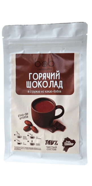 Какао напиток Горячий шоколад, Raw Bob, 150 г