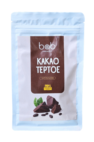 Какао тертое натуральное Эквадор, Raw Bob, 200 г