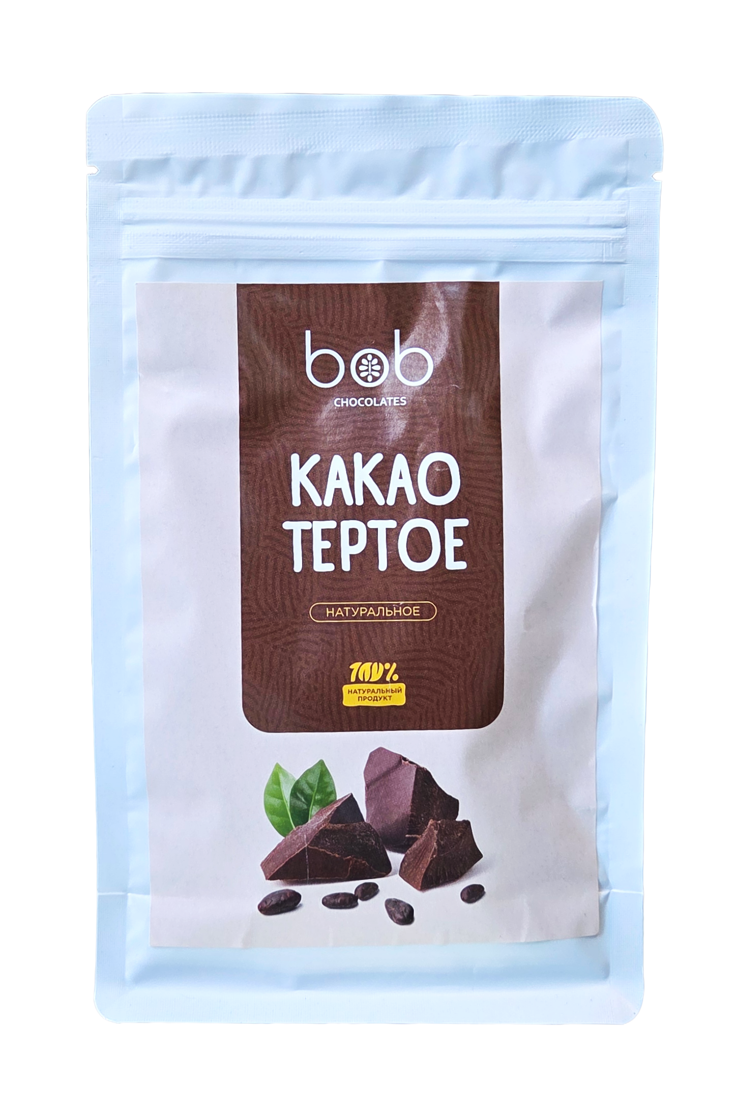 Какао тертое натуральное Эквадор, Raw Bob, 200 г