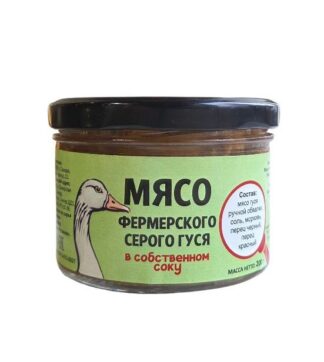 Мясо гуся в собственном соку, Деликатесофф, 200 г.