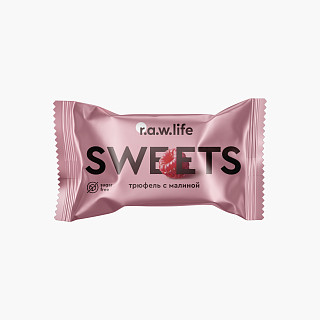 Конфета Трюфель с малиной, R.A.W. LIFE SWEETS, 17 г
