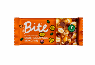 Батончик ореховый Козинаки, Соленый арахис-шоколад, Bite, 30 г