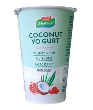 Йогурт кокосовый питьевой, Малина-Гранат, COCONUT YO'GURT, 220 г