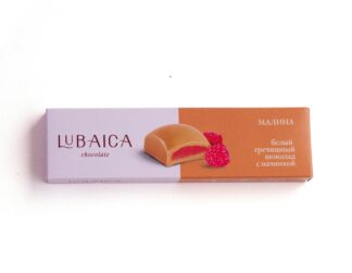 Белый гречишный шоколад с малиновой начинкой, Lubaica, 35 г